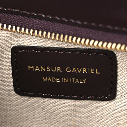 Mansur Gavriel Calfskin Bonbon Top Handle Bag Aubergine 6 of 9