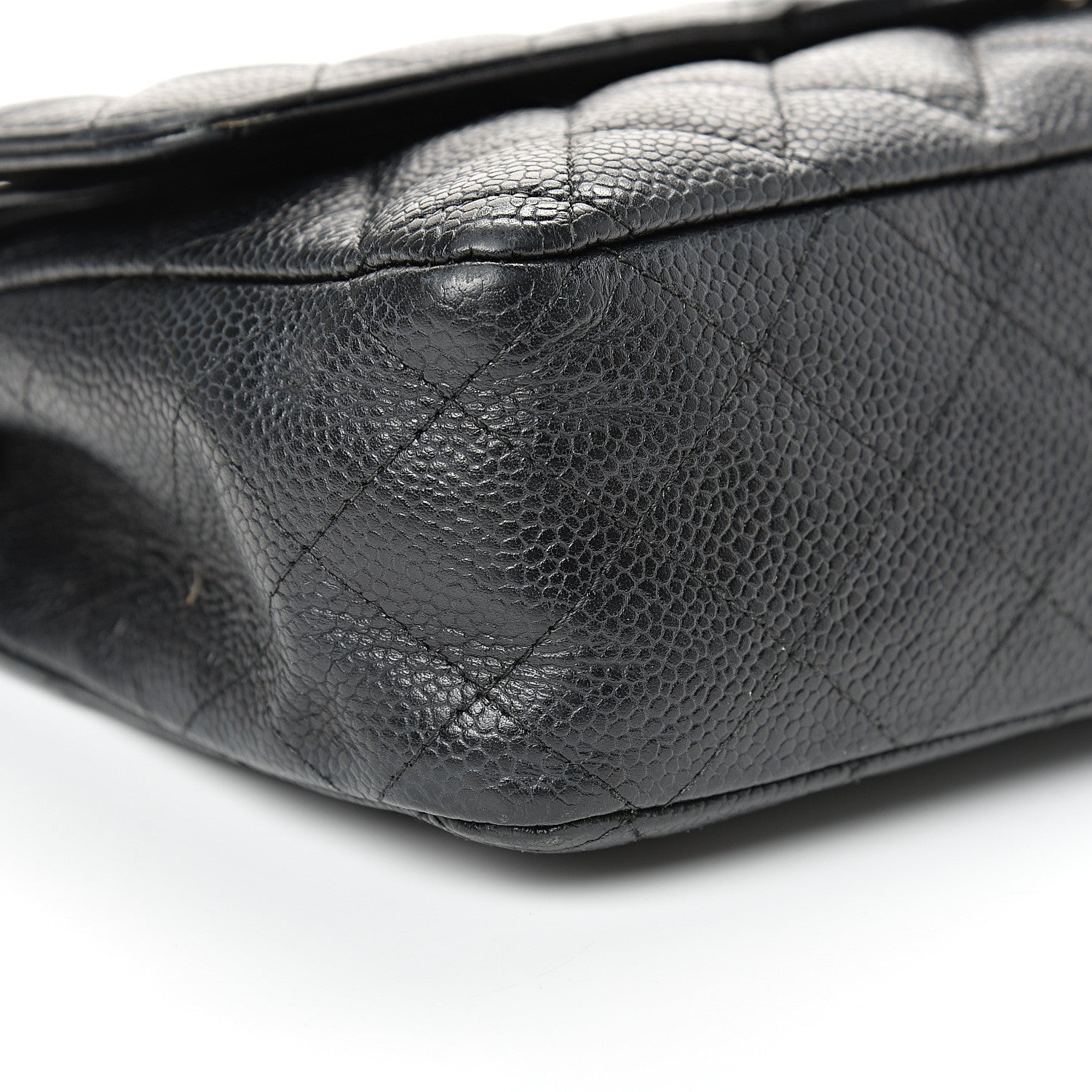 Chanel Caviar Quilted Medium Double Flap Black 8 of 18