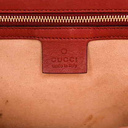 Gucci GG Supreme Monogram Moon Calfskin Medium Padlock Shoulder Bag Beige Blue Hibiscus Red Mystic White 6 of 10