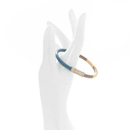 Louis Vuitton Damier Azur Daily Confidential Bracelet 17 Blue 2 of 4