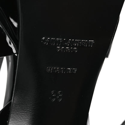 Saint Laurent Patent Tribute 105 Platform Sandals 38 Black 8 of 11