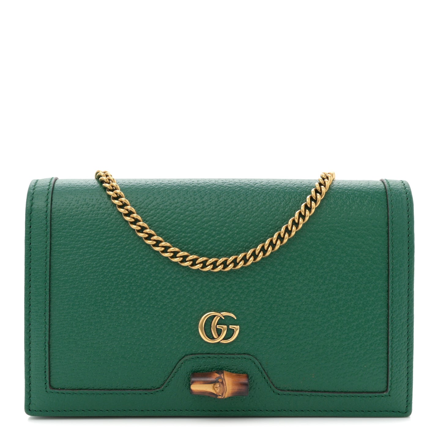Dollar Pigprint Diana Chain Wallet Green