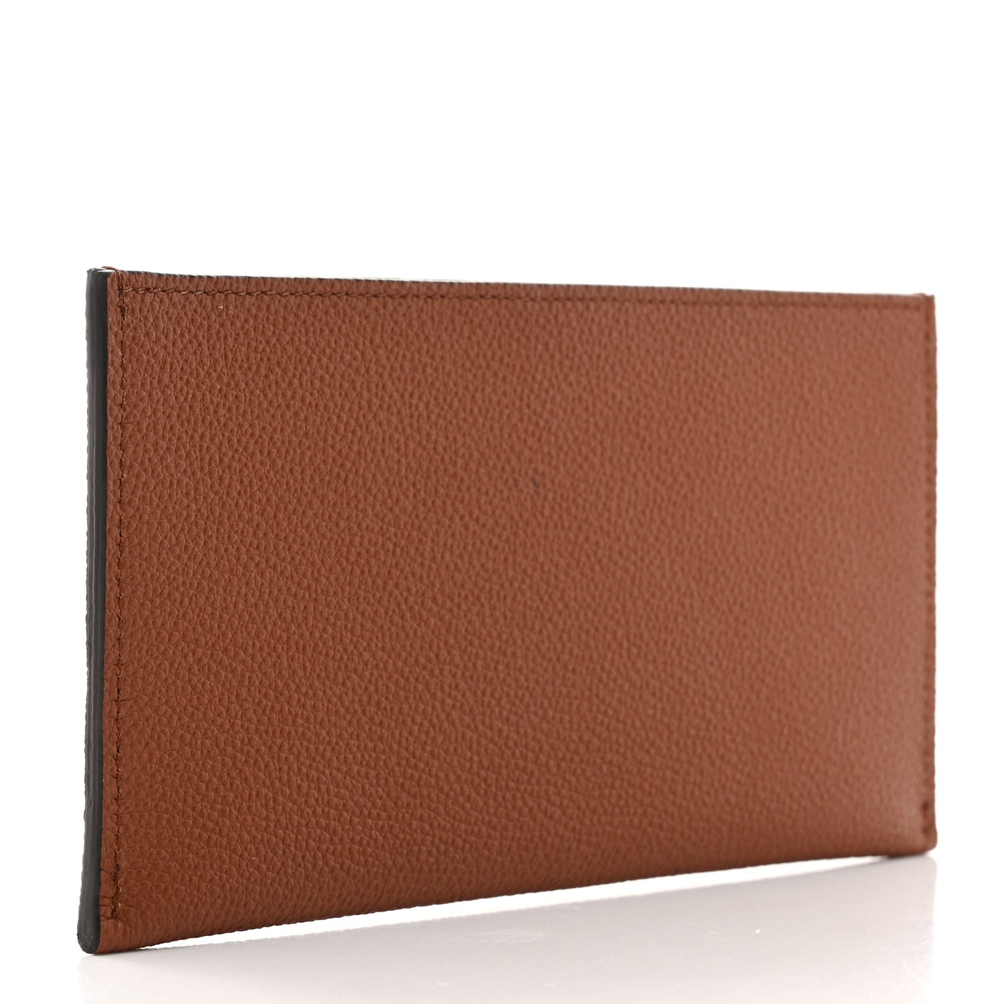 Calfskin Felicie Chain Wallet Card Holder Insert Cognac