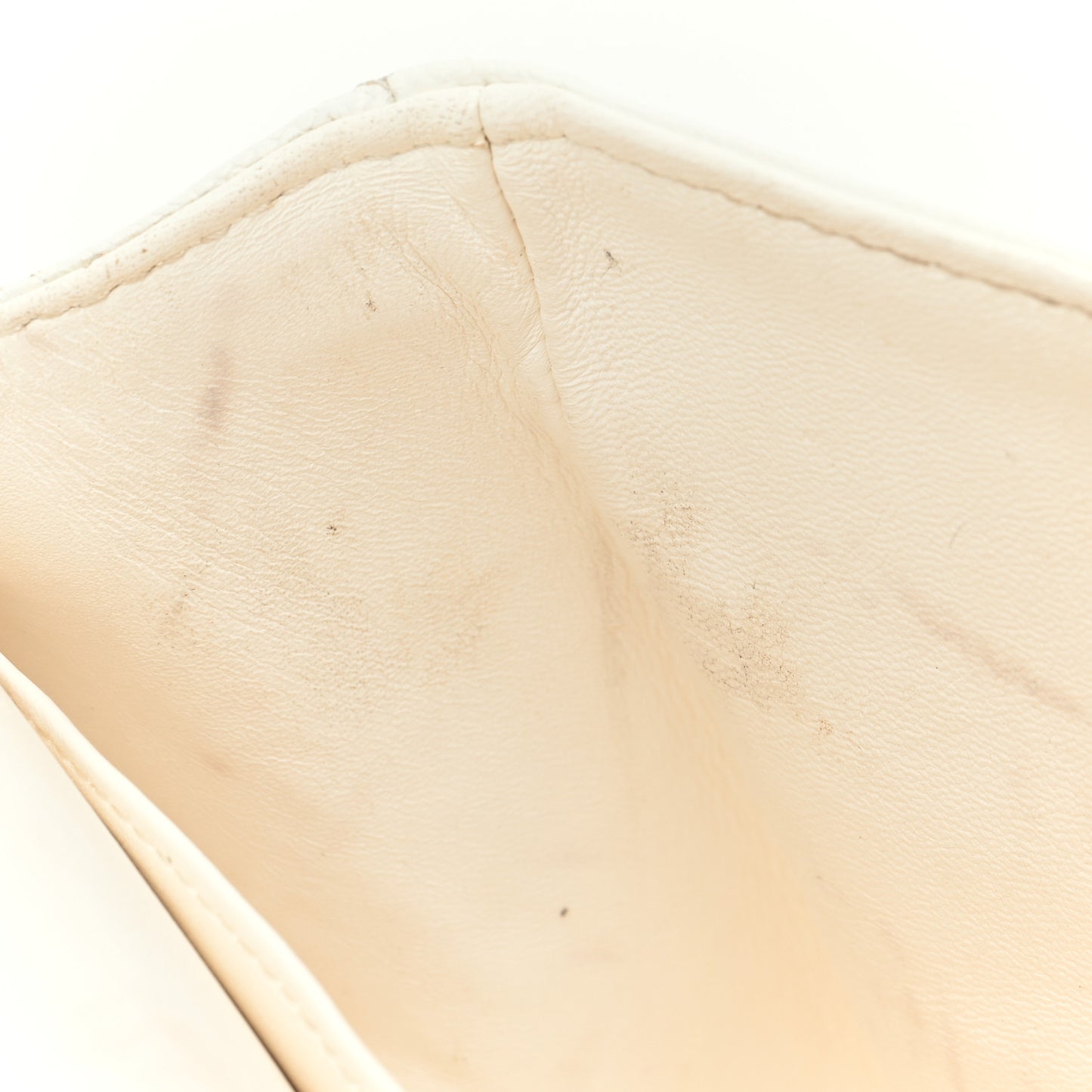 Caviar Quilted Medium Double Flap White