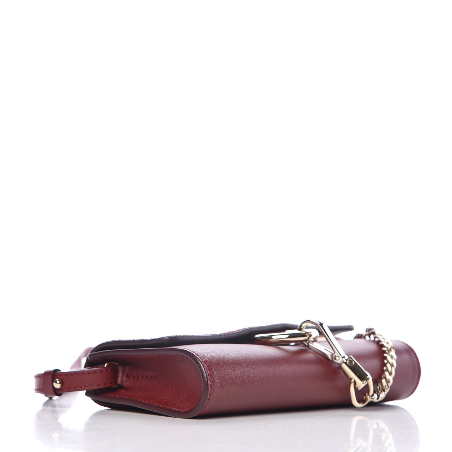 Suede Calfskin Mini Faye Shoulder Bag Plum Purple