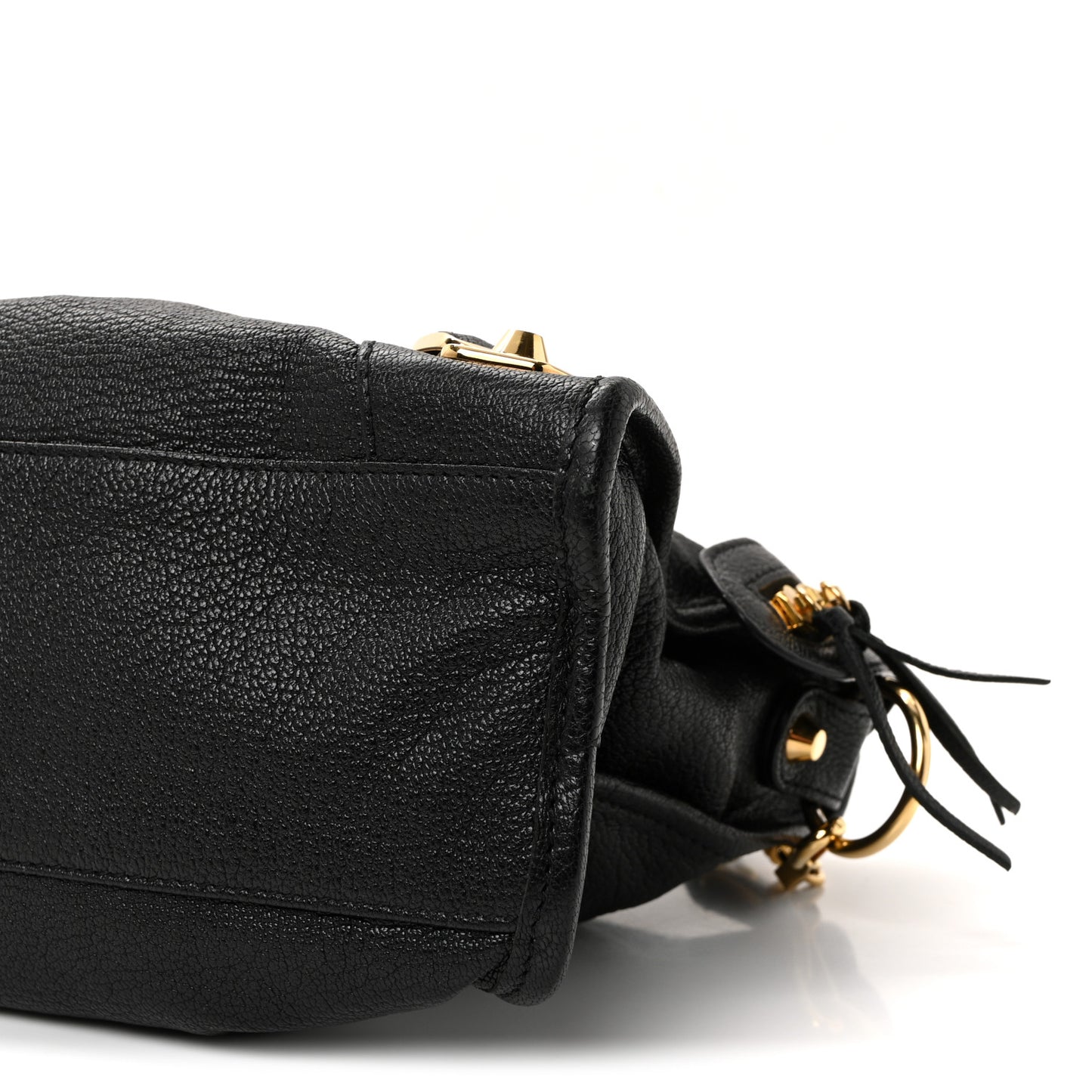 Chevre Gold Metallic Edge Hardware S City Black