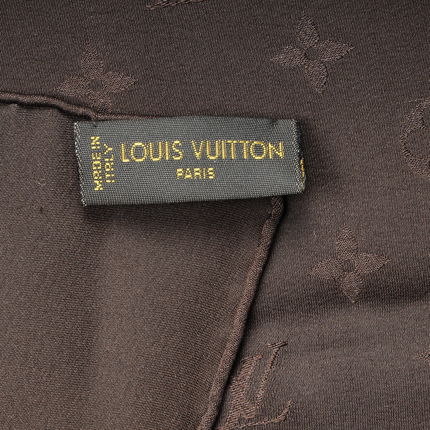 Louis Vuitton Silk Monogram Monaco Scarf Brown 6 of 6