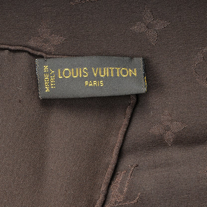 Louis Vuitton Silk Monogram Monaco Scarf Brown 6 of 6