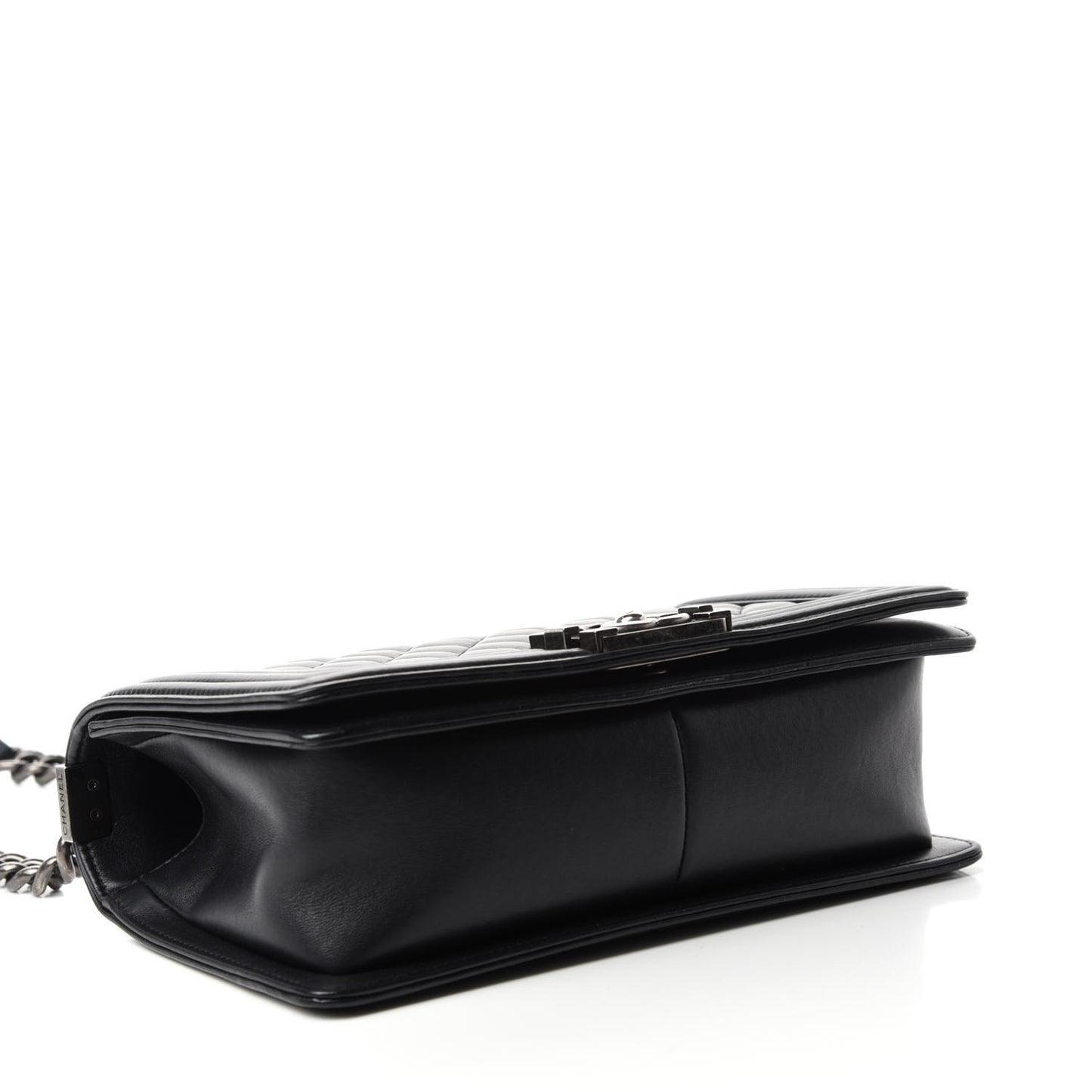 Lambskin Quilted Medium Boy Flap Black