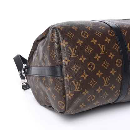 Louis Vuitton Monogram Macassar Keepall Bandouliere 45 7 of 10