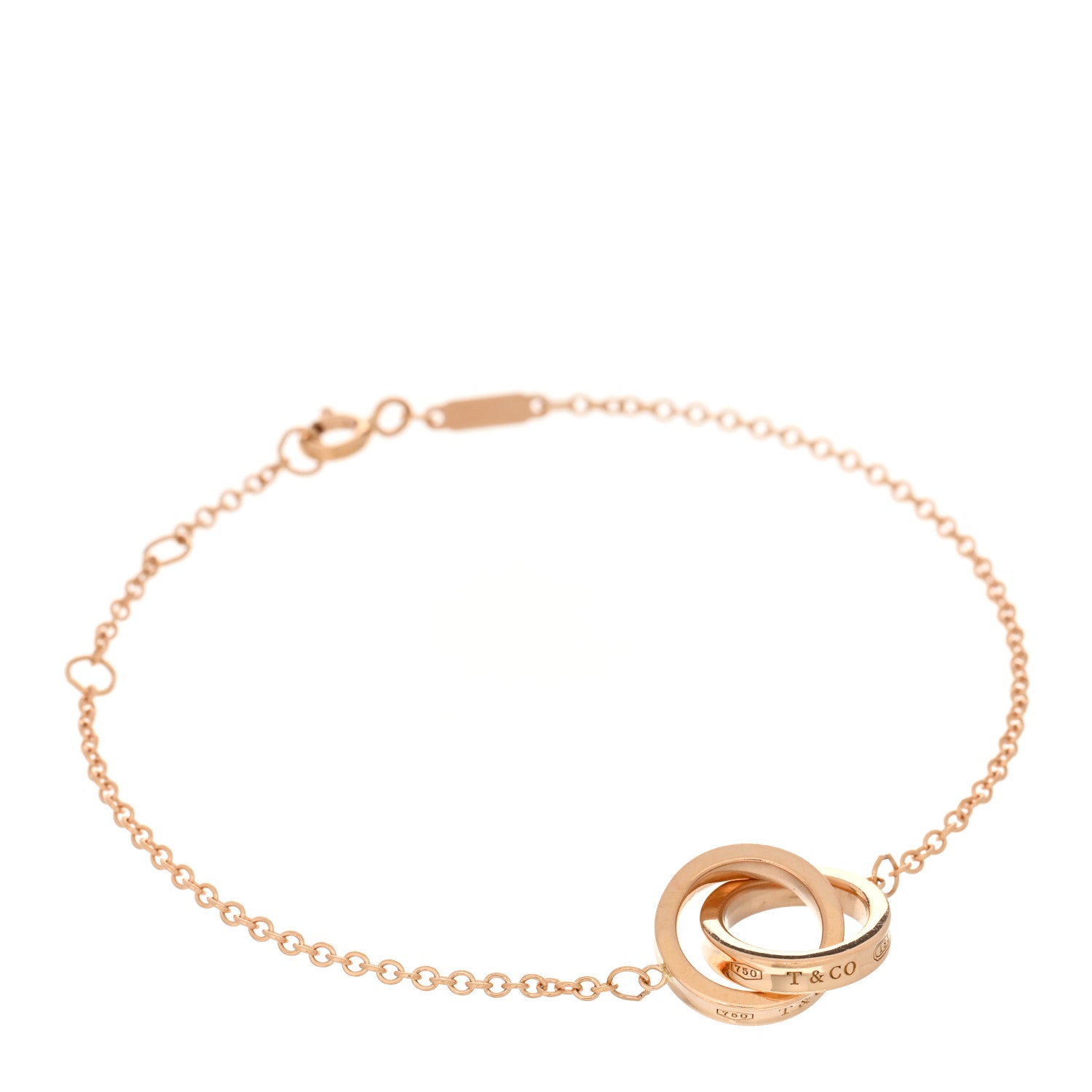 Tiffany 18K Rose Gold 1837 Interlocking Circles Bracelet 1 of 3