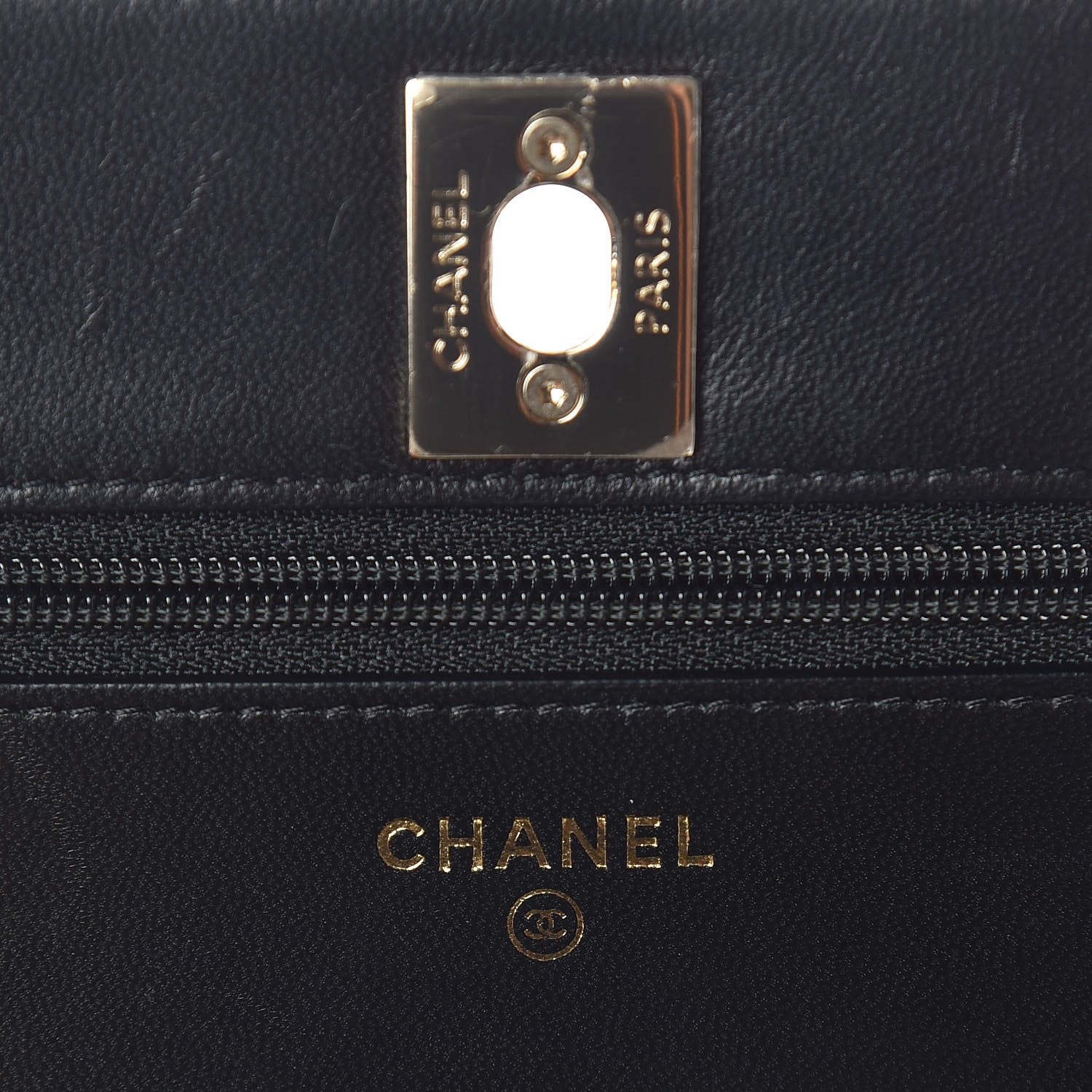 Chanel Lambskin Quilted Trendy CC Wallet On Chain WOC Black 6 of 12