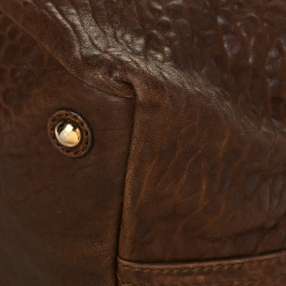 Saint Laurent Pebbled Lambskin Medium Easy Sac Brown 7 of 15