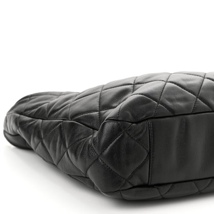 Chanel Lambskin Quilted Large CC Funky Town Hobo Black 9 of 10