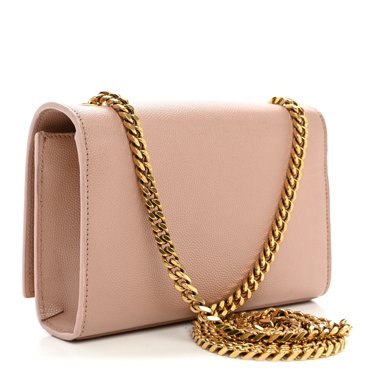 Saint Laurent Grain De Poudre Small Monogram Kate Satchel Pale Blush 3 of 11