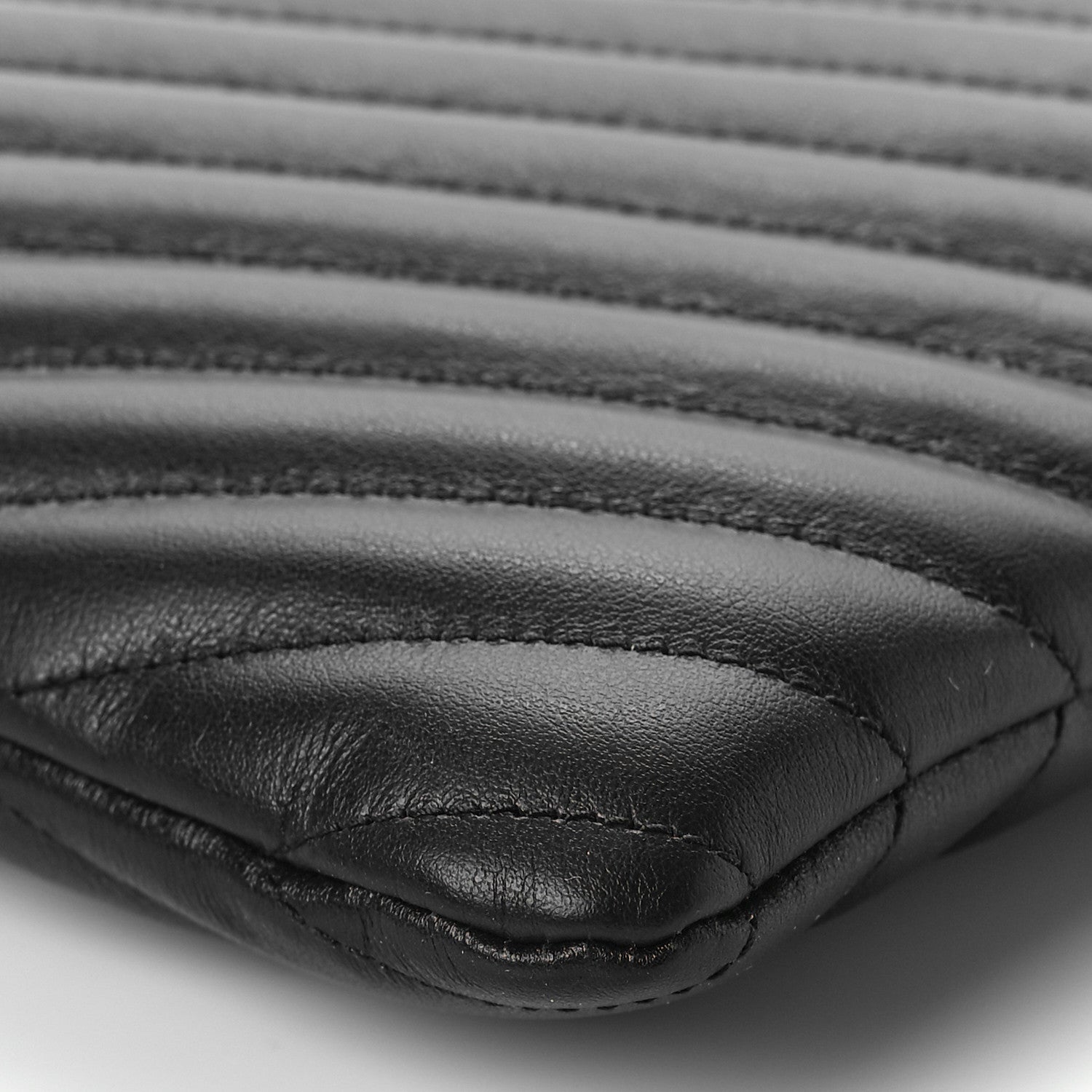 Saint Laurent Calfskin Matelasse Chevron Monogram Document Holder Black 8 of 8