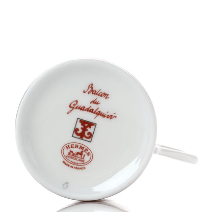 Hermes Porcelain Balcon du Guadalquivir Coffee Cup and Saucer Set of 2 3 of 7