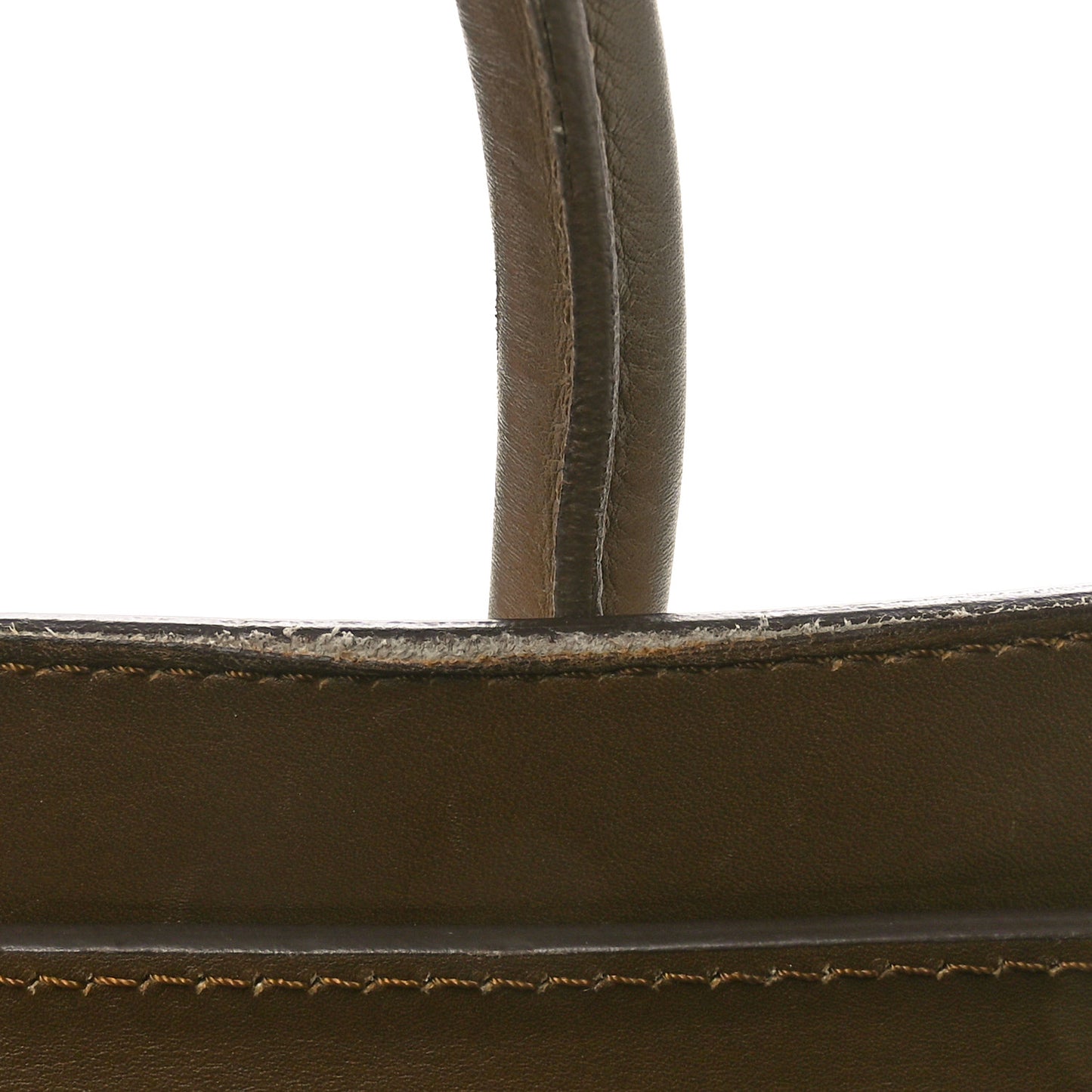 Natural Canvas Smooth Calfskin Mini Luggage Brown