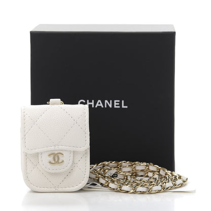Chanel Caviar Quilted Airpods Case White 10 of 10