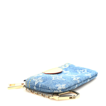 Louis Vuitton Monogram Denim Key Pouch Denim Blue 4 of 7