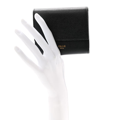 Celine Grained Calfskin Small Multifunction Folded Wallet Black 2 of 10