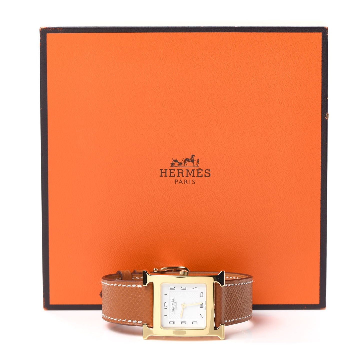 Stainless Steel Epsom 26mm Heure H Hour Quartz Watch Gold