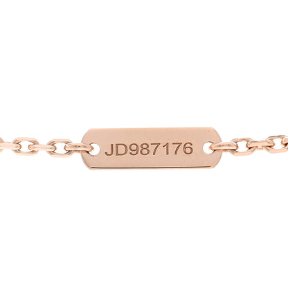 Van Cleef & Arpels 18K Rose Gold Diamond Silver Obsidian Vintage Alhambra Pendant Necklace 4 of 4