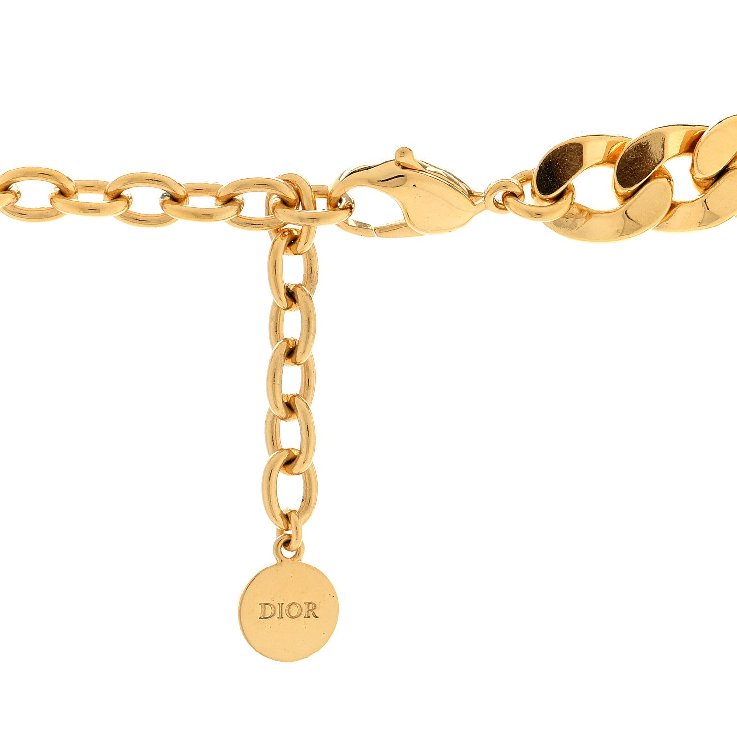 Christian Dior Metal CD Choker Necklace Gold 4 of 4