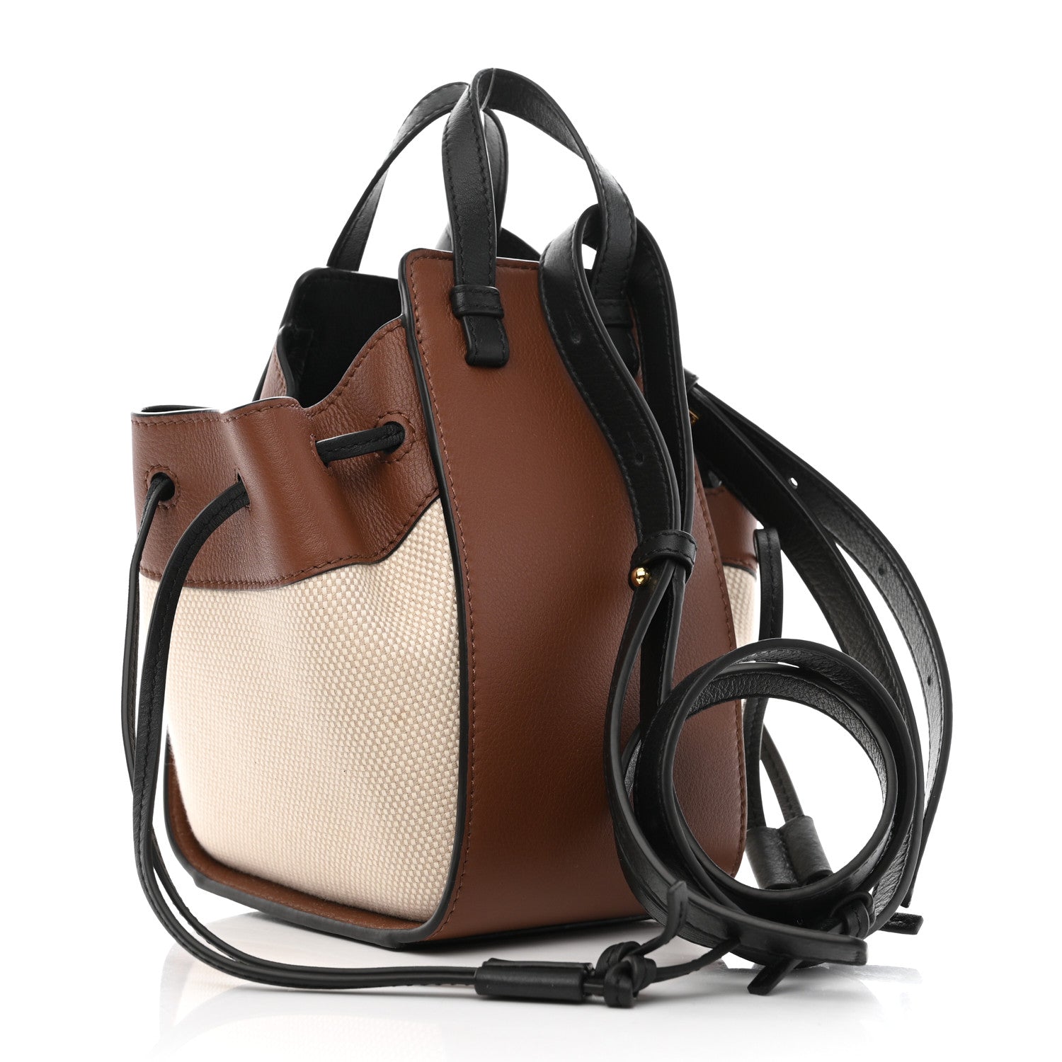 Loewe X Spirited Away Calfskin Textile Susuwatari Mini Hammock Shoulder Bag Havane Ecru 3 of 11