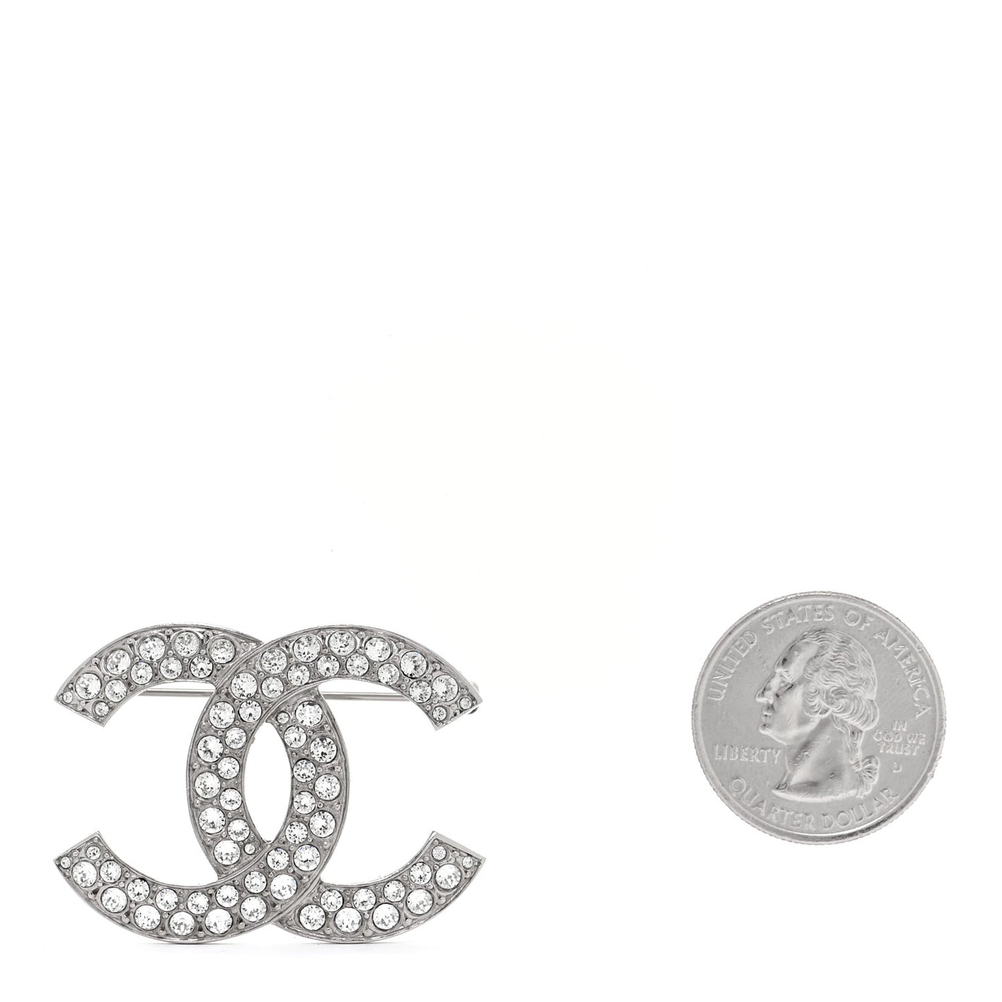 Crystal Palais Garnier CC Brooch Silver