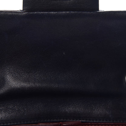 Chanel Lambskin Quilted East West Flap Bijoux Chain Navy Blue 9 of 14