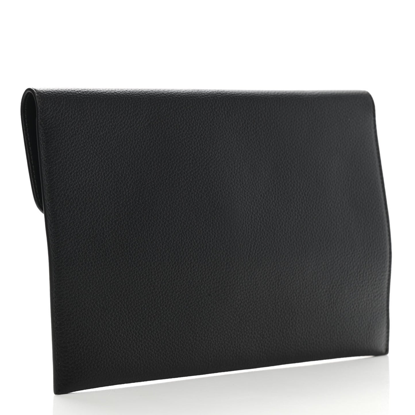 Calfskin Skull Envelope Clutch Black