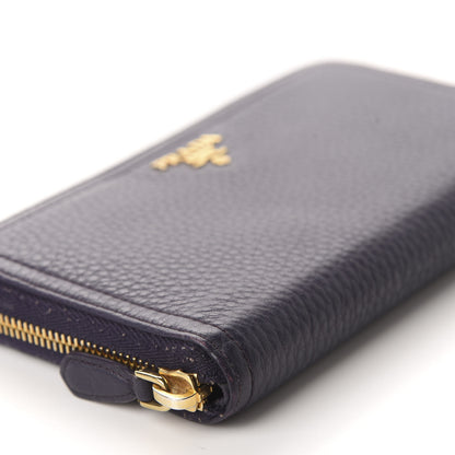 Prada Vitello Daino Zip Around Wallet Uva 6 of 10
