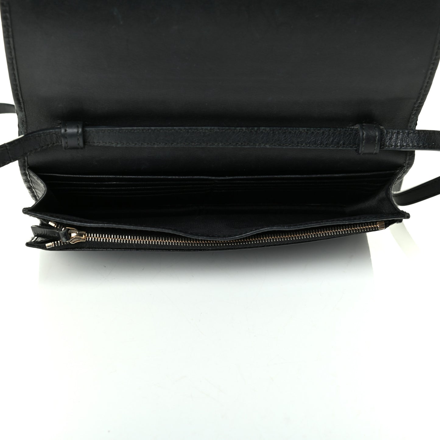 Microguccissima Crossbody Wallet Black