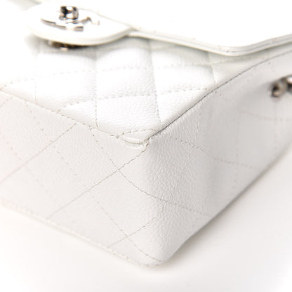 Chanel Caviar Quilted Mini Square Flap White 9 of 17