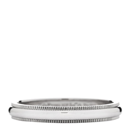 Tiffany Platinum 3mm Classic Milgrain Wedding Band Ring 58 8.5 1 of 5