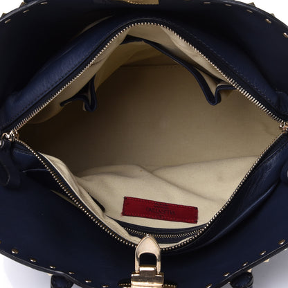 Valentino Garavani Vitello Rockstud Dome Satchel Marine 4 of 4