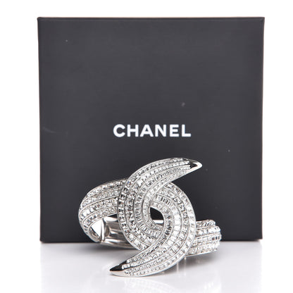Chanel Crystal Baguette CC Cuff Silver 6 of 6