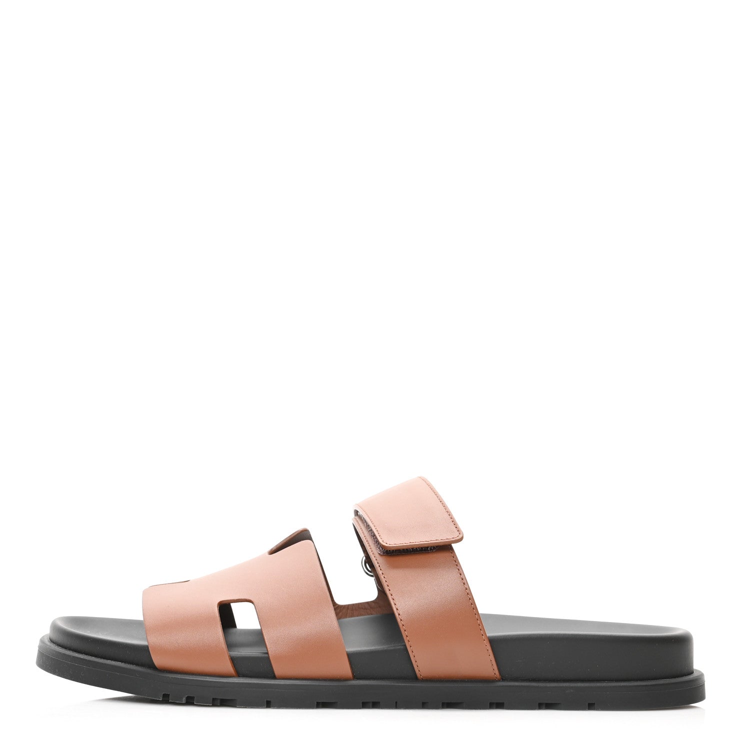 Hermes Calfskin Mens Chypre Sandals 43.5 Gold 1 of 9