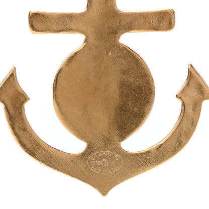 Chanel Metal Anchor CC Earrings Gold 4 of 4