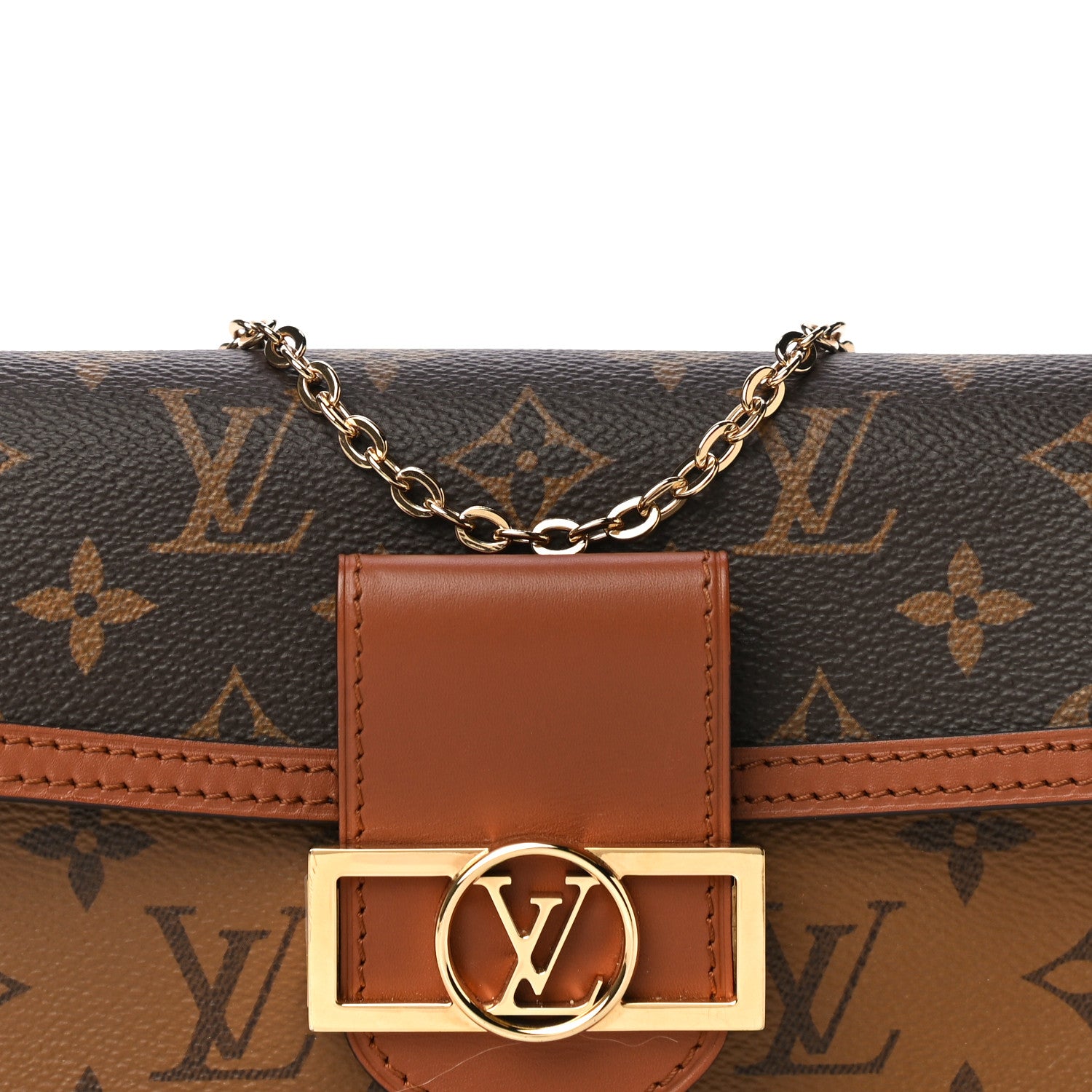 Louis Vuitton Reverse Monogram Dauphine Chain Wallet 6 of 10