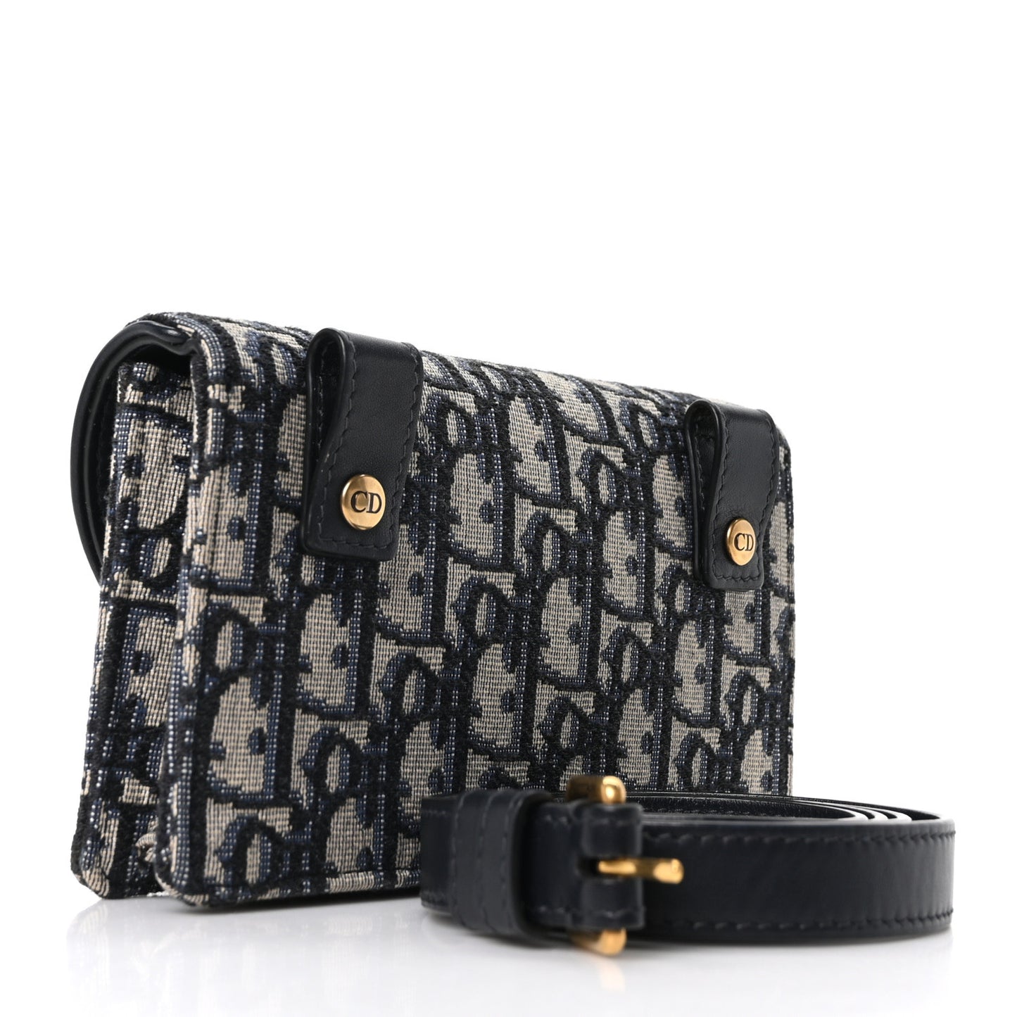 Oblique Saddle Belt Bag Blue