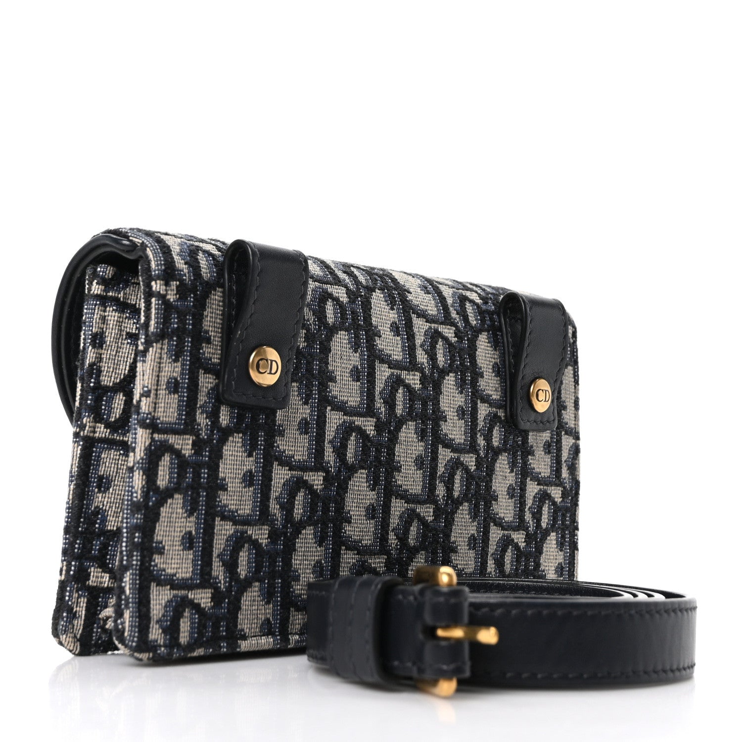 Christian Dior Oblique Saddle Belt Bag Blue 3 of 9