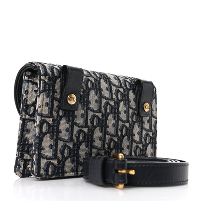 Christian Dior Oblique Saddle Belt Bag Blue 3 of 9