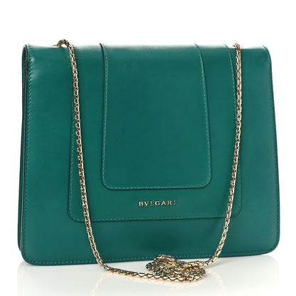 Bulgari Calfskin Small Serpenti Forever Snake Strap Crossbody Bag Emerald Green 4 of 12