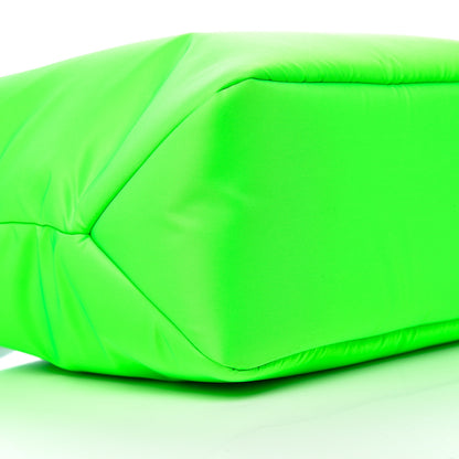Prada Tessuto Nylon Soft Padded Medium Shopping Tote Verde Fluo 7 of 9