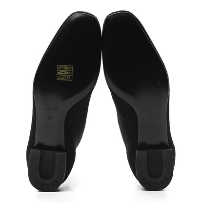 Hermes Knit Calfskin Duo Ankle Boots 37 Black 5 of 7