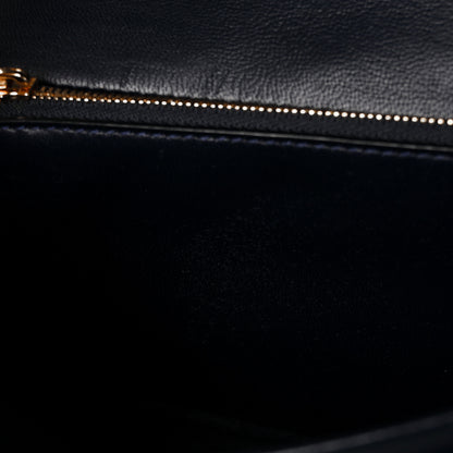 Balenciaga Velvet Logo Matelasse M BB Chain Shoulder Bag Navy 10 of 10