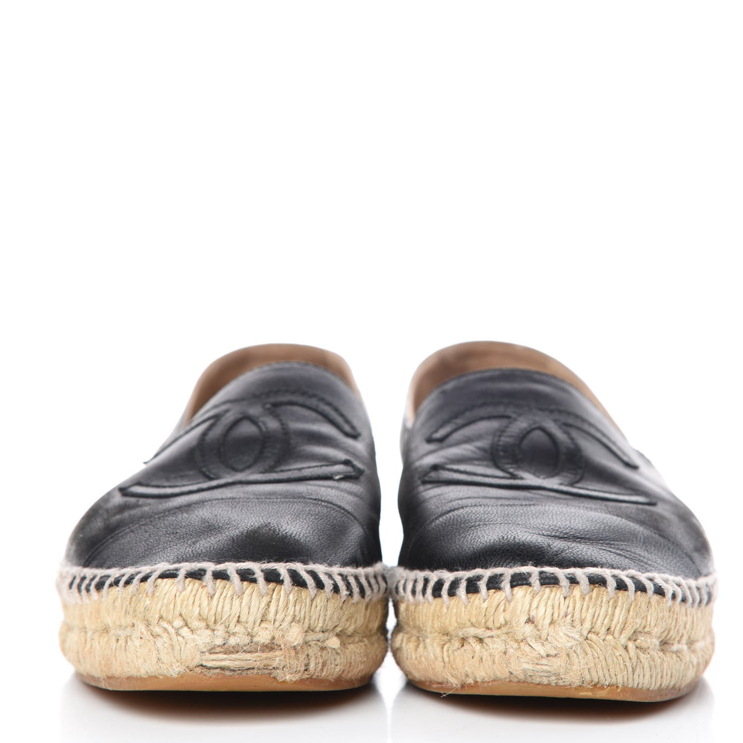 Lambskin CC Espadrilles 37 Black