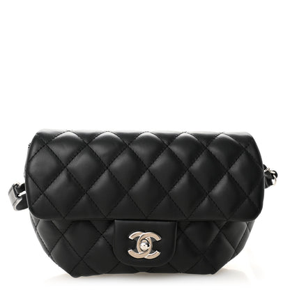 Chanel Calfskin Quilted CC Uniform Flap Belt Bag Black 1 of 10